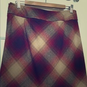 Beautiful plaid wool skirt